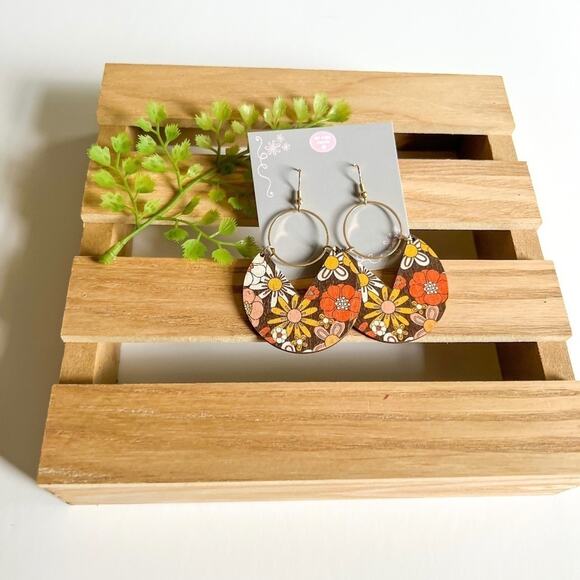 Lightweight wooden‎ earrings - Picture 1 of 1